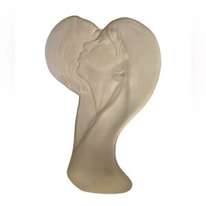 Vintage 1980’s Frosted Lucite Faces of Love Sculpture‎